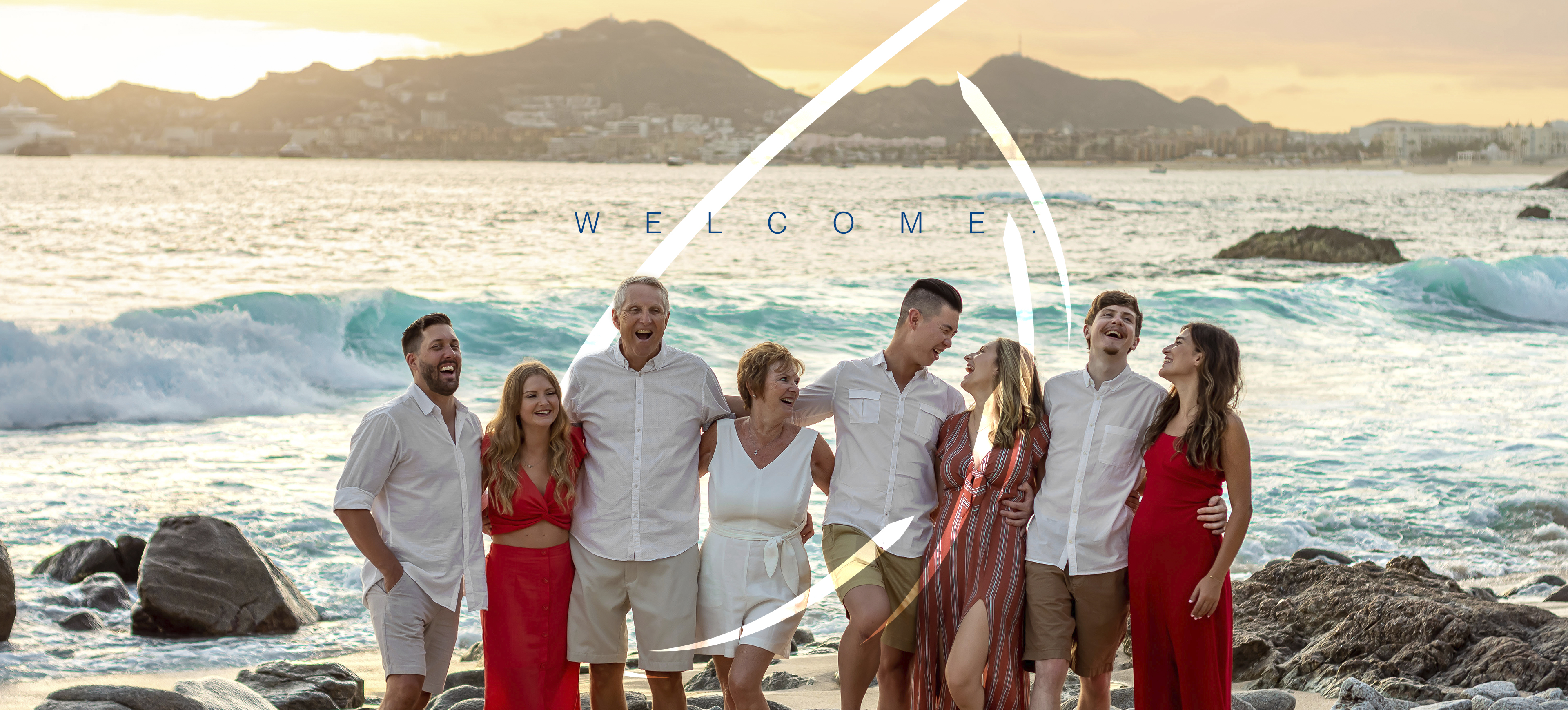 Family photography on the beach in Los Cabos